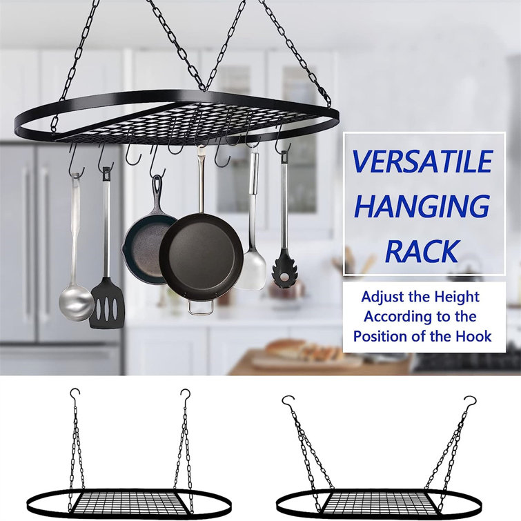 Prep & Savour Delauter Hanging Ceiling Pot Rack 34-Inch for