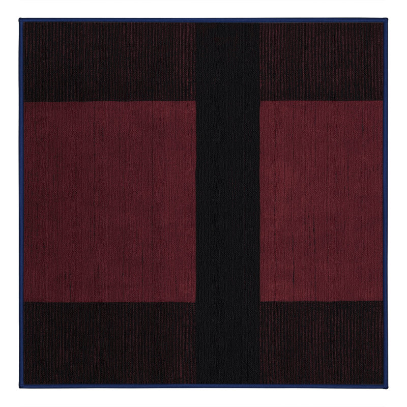 Tapis damier noir lavable à la machine, Carré 6 pi
