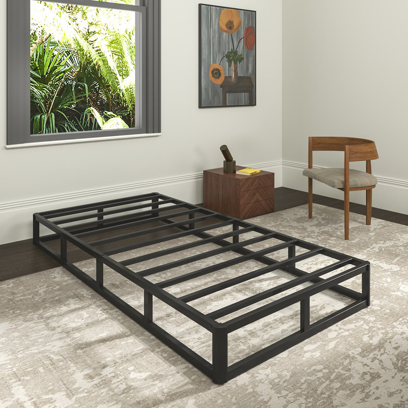 Sommier tapissier 9 pouces avec couvre-matelas en métal, assemblage facile, Profil haut (9 po), Lit simple