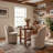 Upholstered Swivel Dining Chair, Boucle Fabric Barrel Kitchen Chair, Wingback Side Chair, Vanity Chair-513384089