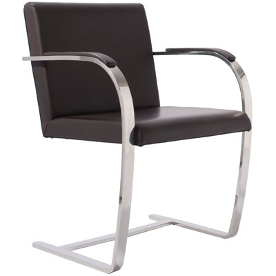 Chaise de salle d'attente en vinyle 22,5 po avec structure en métal