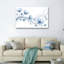 Ensemble de 1 tableau mural sur toile à motif floral bleu-129264674-129264677