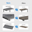 Ensemble de table d'appoint 66 po, canapé-lit futon convertible avec dossier réglable et accoudoirs à 5 niveaux-121598388-118315930