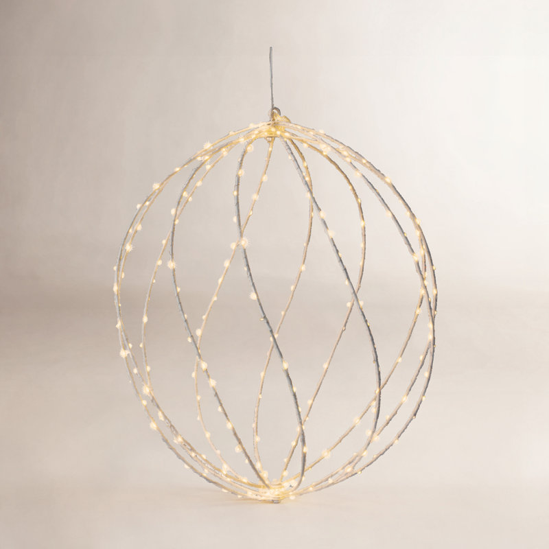 Sphère scintillante, blanc, grand, Blanc