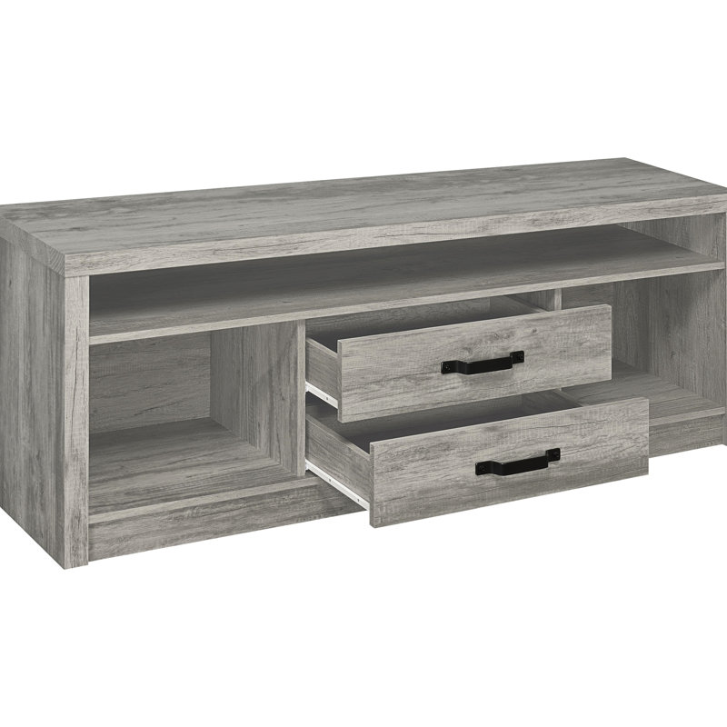 Meuble télé 2 tiroirs gris Driftwood