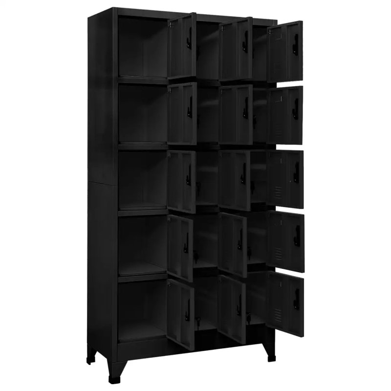 Wadlington 1 - Tier 90 cm Employee Locker, Black