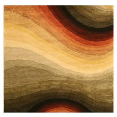 Tapis multicolore touffeté à la main en laine Desert Land