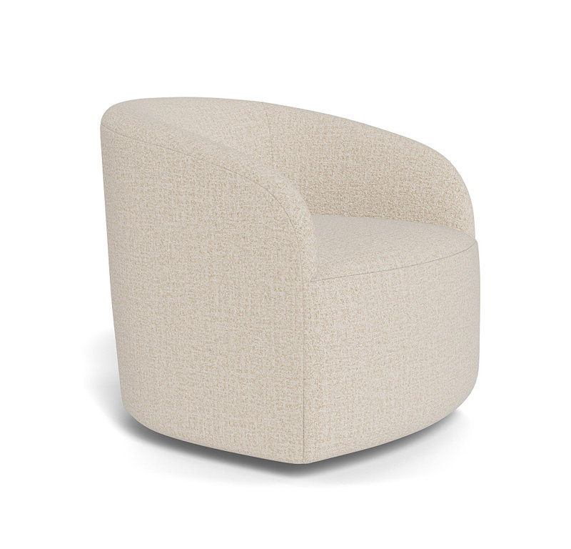 Exhale Swivel Barrel Chair, Amari Natural