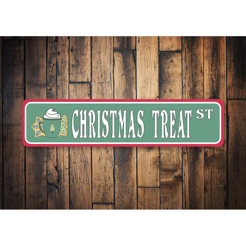 Plaque de Noël en aluminium, H 6 po x l 24 po x P 0,06 po
