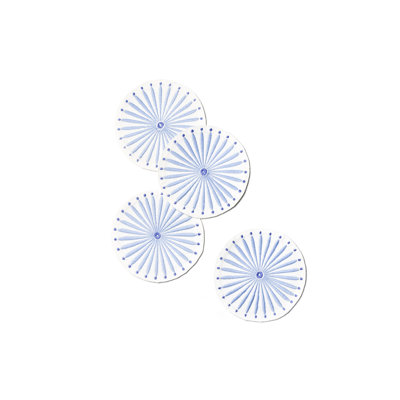 Cotton Blend Geometric Round Napkin