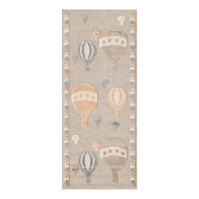 Unique Loom Balloons Whimsy Kids Rug
