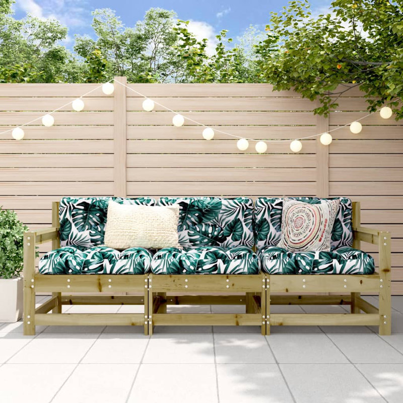 Baldweyn 62cm Wide Rectangle Patio Sofa, 3