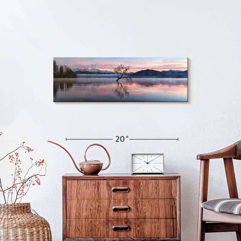Impression sur toile Lake Subzero Serenity, H 8 po x l 24 po x P 1 po