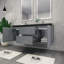 Ensemble de meuble-lavabo double mural 60 po Castin-457868117