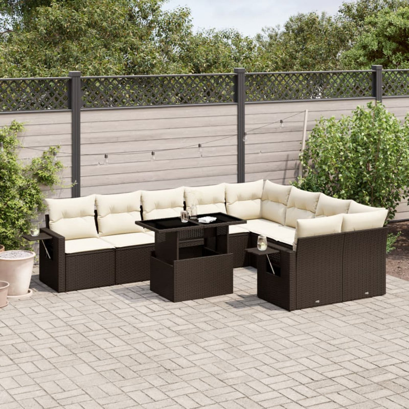 Vidaxl Garden Sofa Set Brown