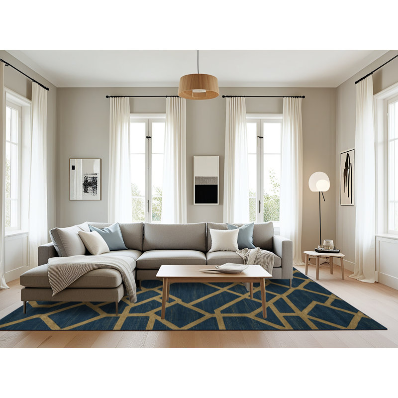 Tapis gris en treillis lavable à la machine, Rectangulaire 8 pi x 12 pi