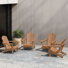 Besteiro Adirondack HDPE Foldable Chair Wood Texture With Cup Holder