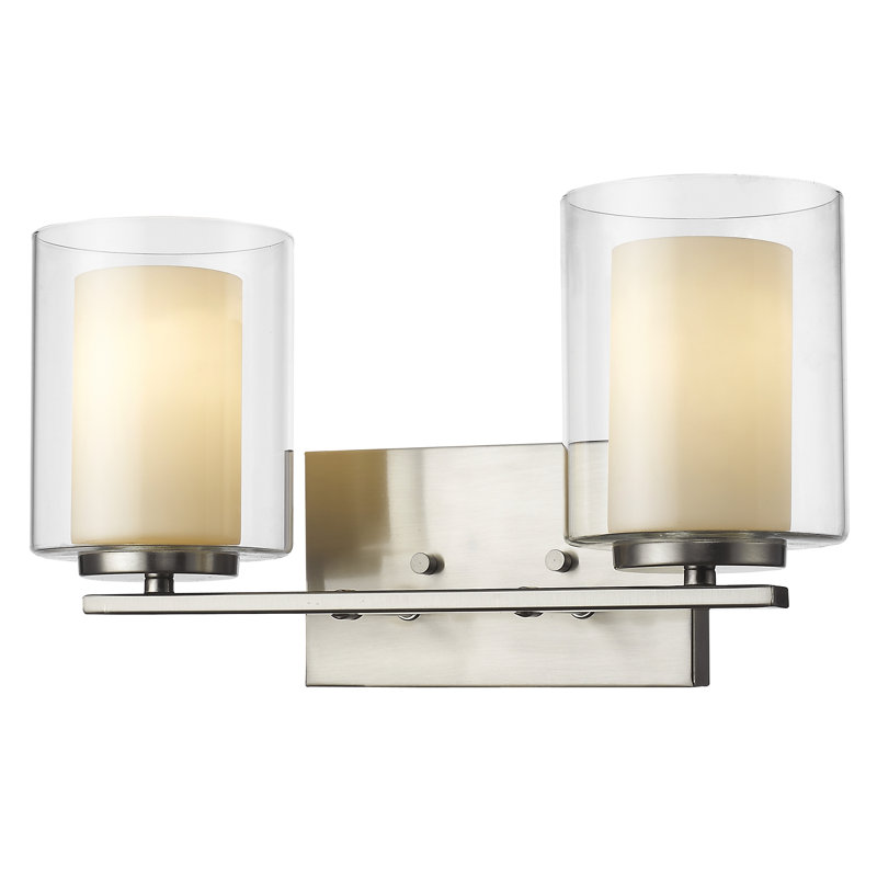 Arie 2-Light Dimmable Vanity Light, Brushed Nickel