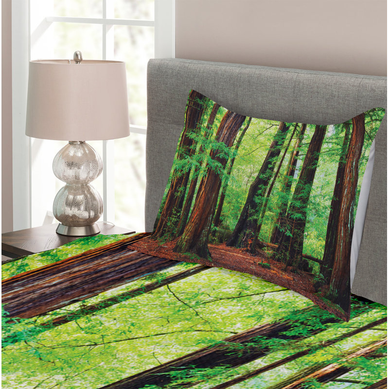 Ricky Floral Bedspread with Pillow Shams, 220 x 264 cm