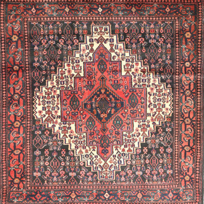 Tapis traditionnel rouge / brun