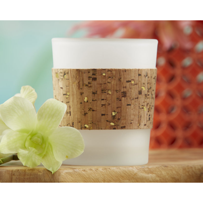 Porte-votive en verre chic tropical
