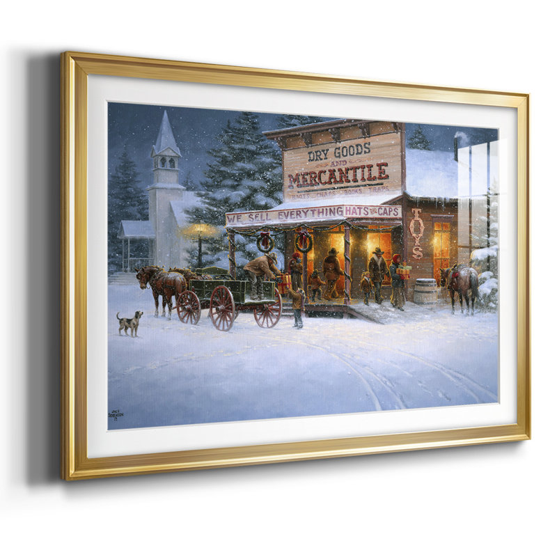 Christmas Wishes, reproduction d'art encadrée, Or, H 27 po x l 39 po x P 1,5 po