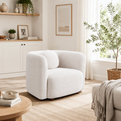 Fauteuil d'appoint carré, fauteuil rembourré en nuage Boucle, fauteuil de style japonais, canapé 1 place