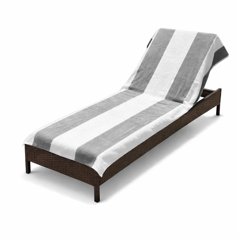 Cotton Cabana Stripe Standard Size Towel/ Beach Towel, Light Gray
