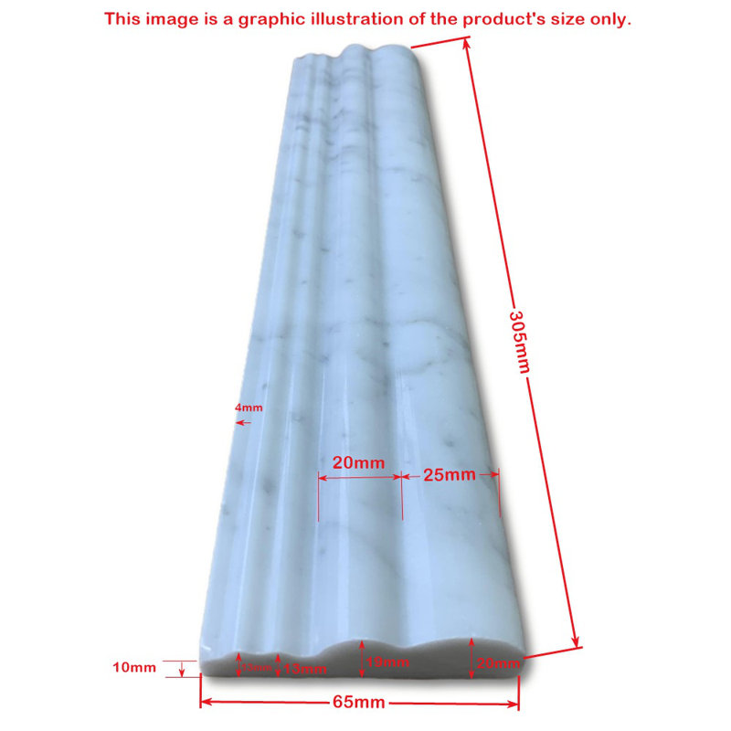 Bardiglio 3" x 12" Marble Grid Mosaic Wall & Floor Tile, Light Gray