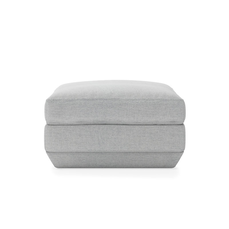 Podium Ottoman, Bayview Silver Performance Twill