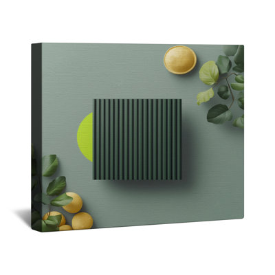 Striped Dark Green Box Canvas Gallery Wrap in Many Sizes