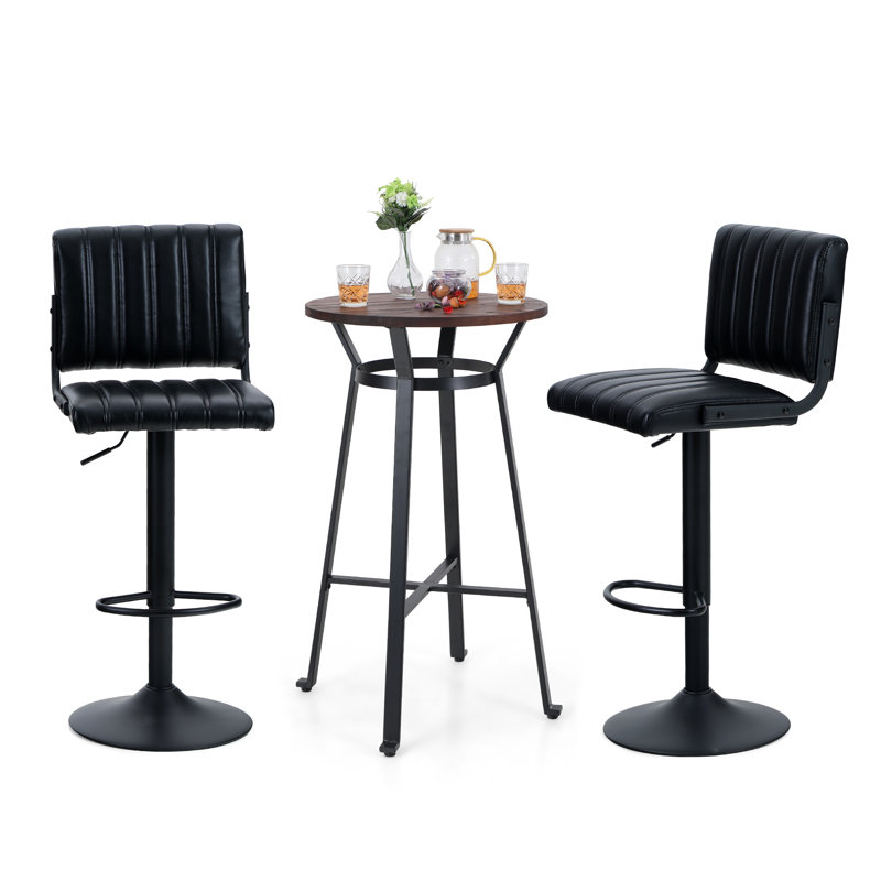 2 - Person Solid Wood Top Four Leg Base Dining Set