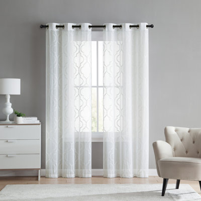 Ensemble de 2 rideaux transparents Cariss