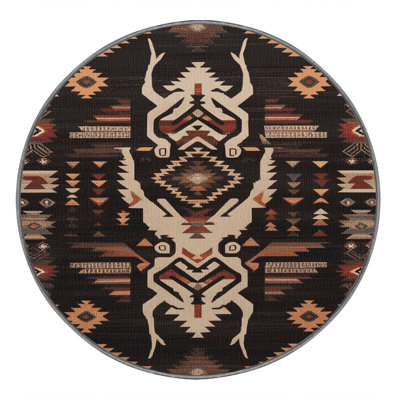 Washable Chupacabra Southwestern Area Rug