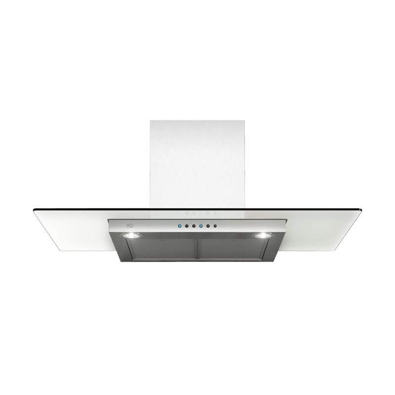 30" 600 CFM Convertible Wall Mount Range Hood in Silver/Clear, 30"
