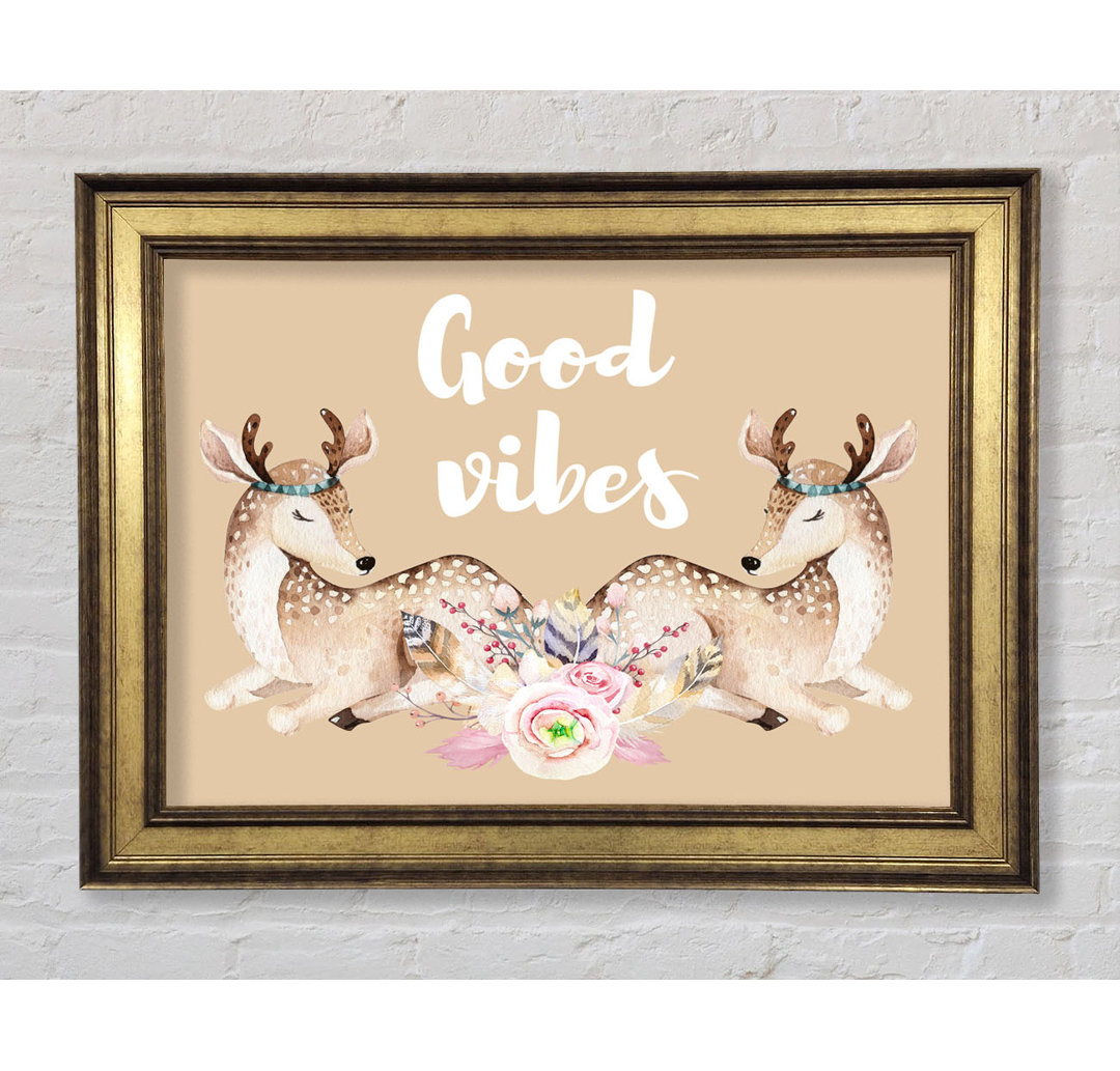 Good Vibes Woodland Animals - Druck