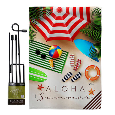Double Sided 18.5'' H x 13'' W Polyester Flag Set