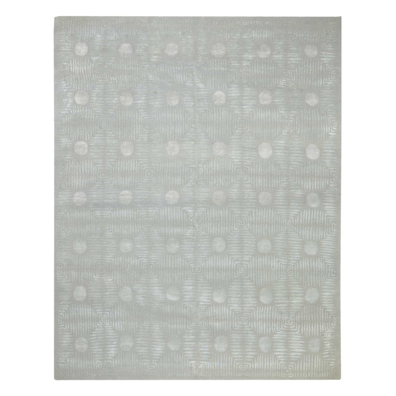 Town Bamboo Slat / Seagrass Geometric Area Rug, Rectangle 8' x 10'