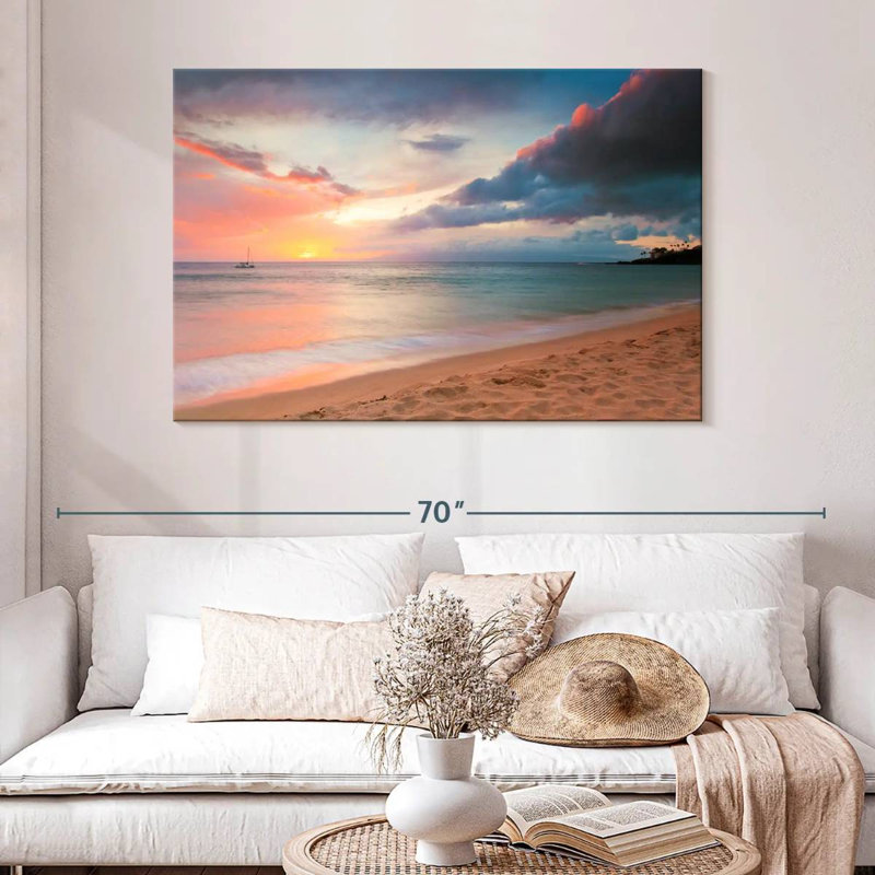 Gillard, superbe coucher de soleil de Kaanapali, H 32 po x l 48 po