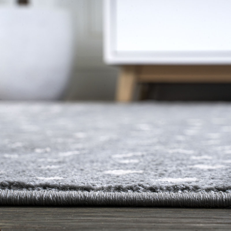 Antelope Modern Animal Gray/Cream Rug, Rectangle 7'8" x 10'