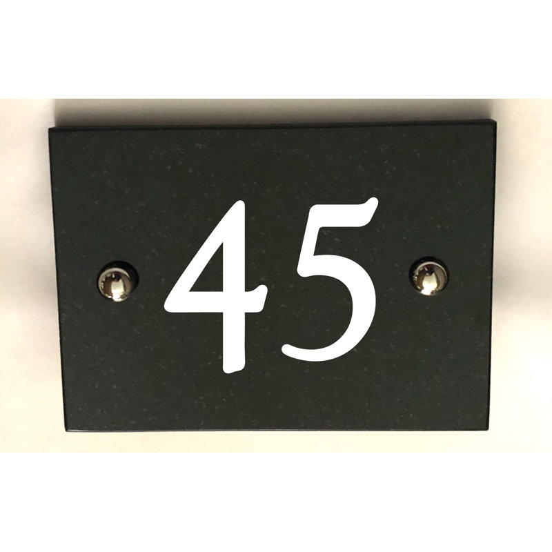 Brumby 10cm H Reflective Stone House Number, 45