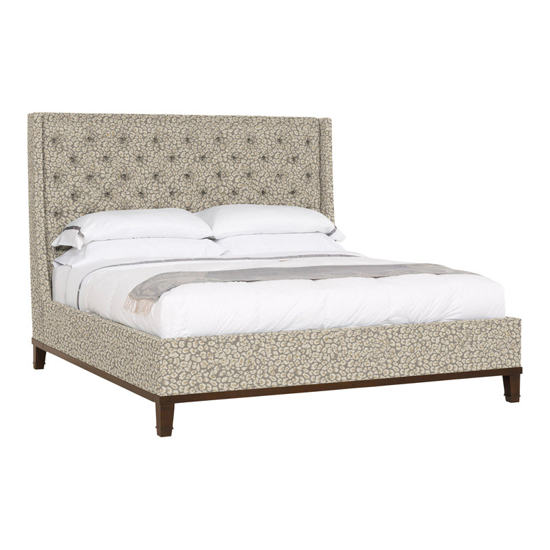 Michael Weiss Solid Wood Wingback Bed, Bennett Carolina, Havana