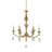 Traditional 6 Light Satin Brass Crystal Chandelier-517571660-517571661