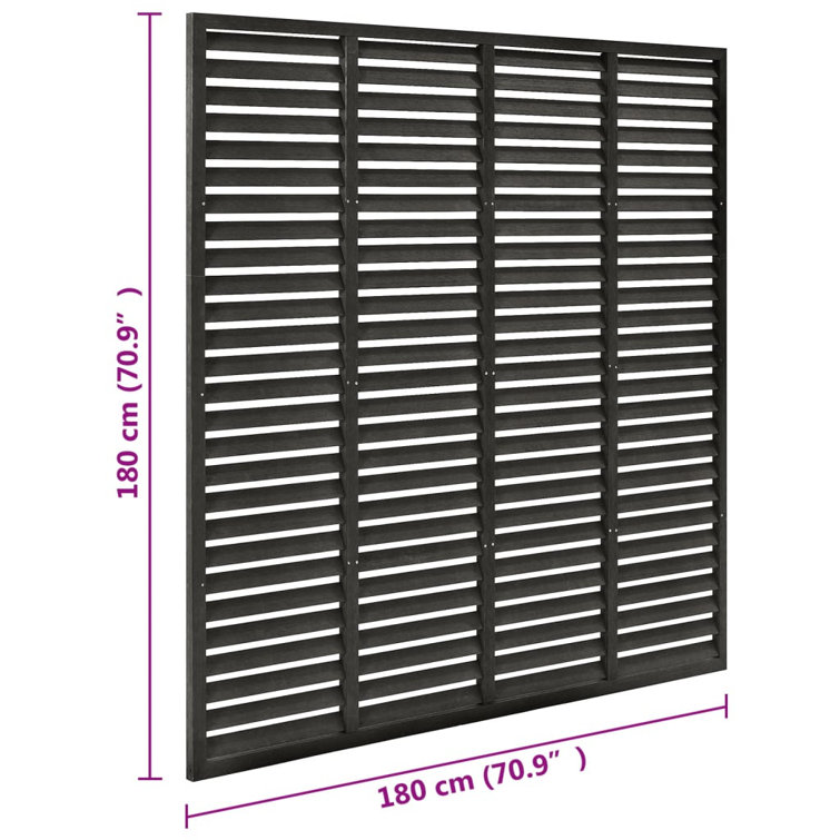 vidaXL Louver Fence WPC 70.9x70.9 Gray