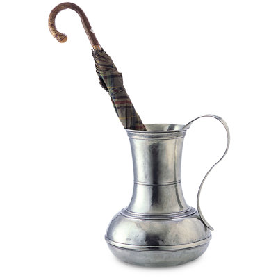 Silver 17" Metal Table Vase