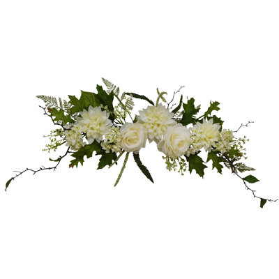 Ornement en hortensia crème 32 "Dahlia Rose