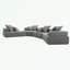 Canapé modulaire surdimensionné rembourré de mousse Breydan-759534551
