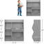 81.03 cm H x 29.97 cm W Book Display Bookcase-719877011
