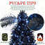 Arbre de Noël noir 9 pi avec 750 lumières DEL blanches 3176 pointes PE + PVC