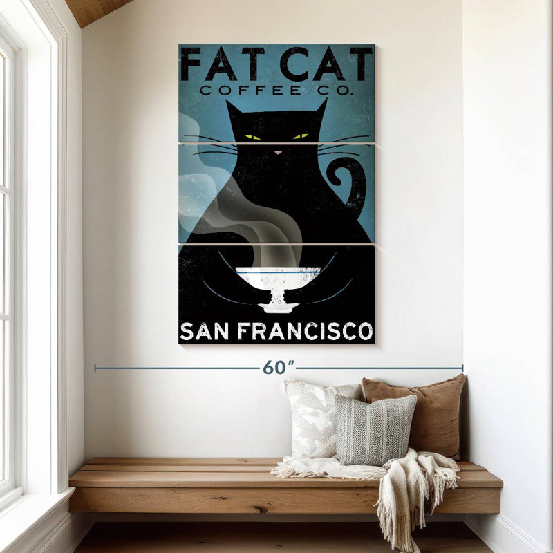 Brampt Cat Coffee, 50" H x 32" W